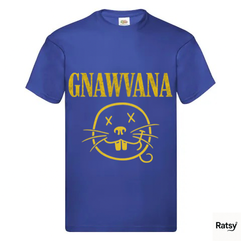 Gnawvana Smiley Band T-Shirt (Nirvana Parody) Emoji