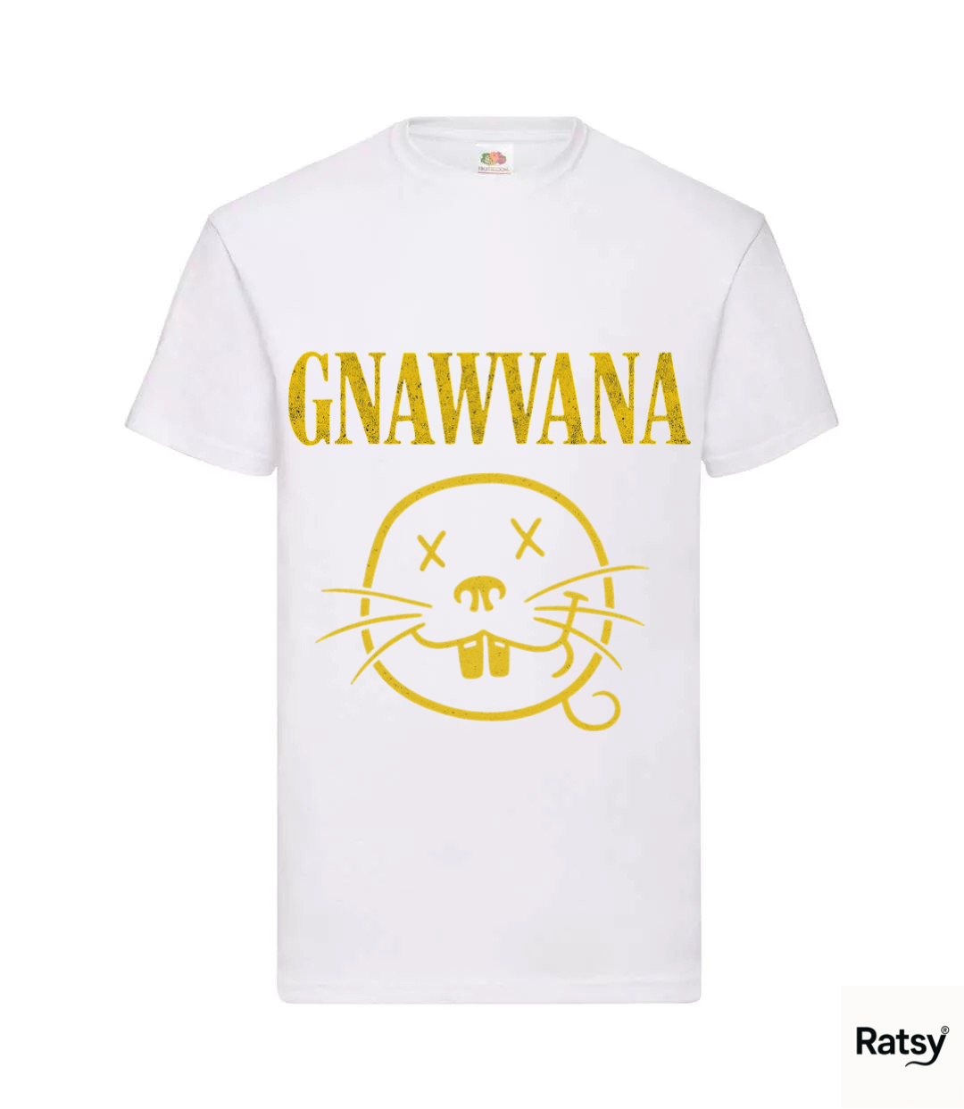 Gnawvana Smiley Band T-Shirt (Nirvana Parody) Emoji