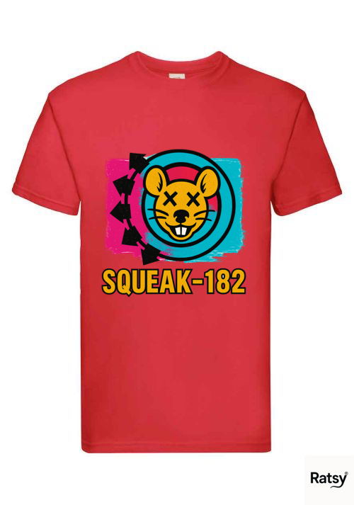 Squeak-182 Band T-Shirt (Blink 182 Parody)