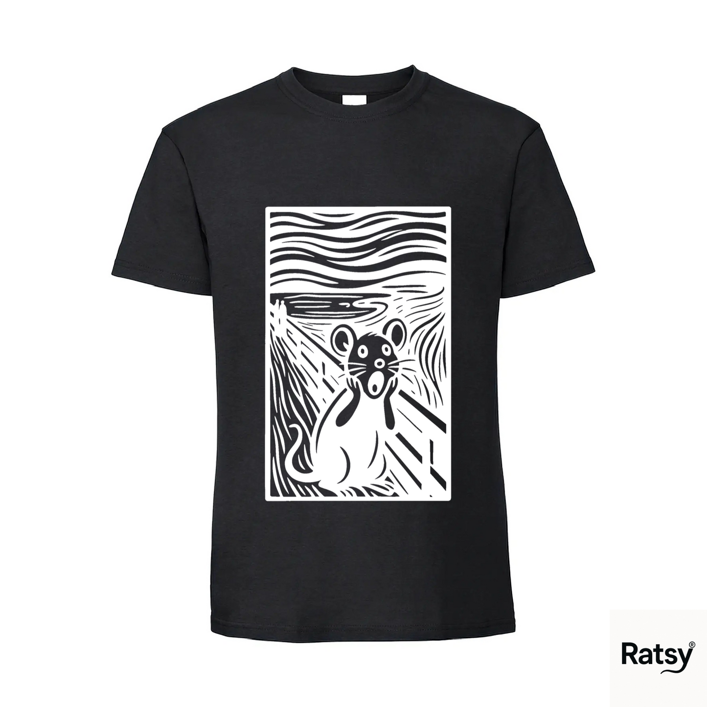 The Squeak T-Shirt (Munch Scream Parody) Art