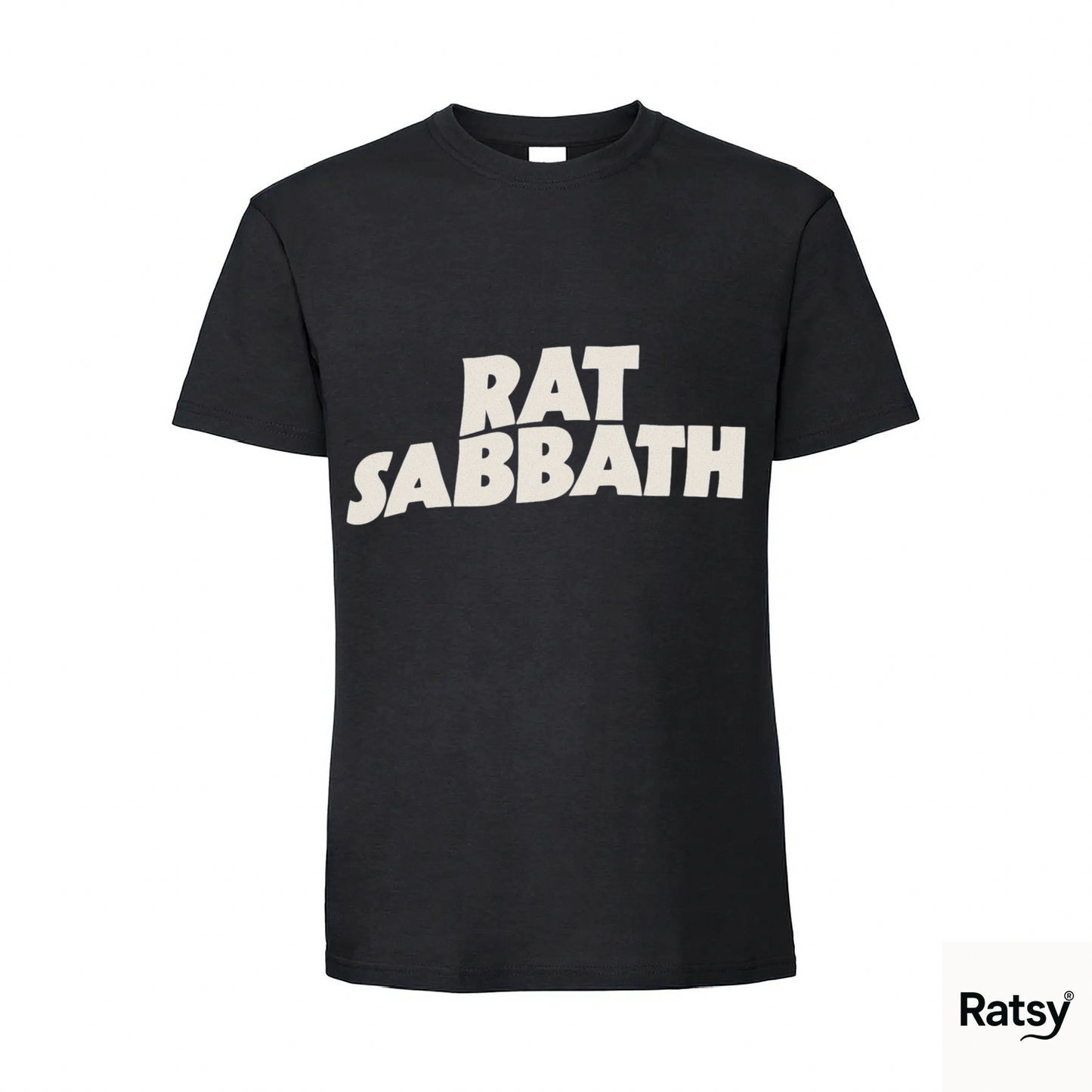 Rat Sabbath Metal Band T-Shirt (Black Sabbath Ozzy Parody)