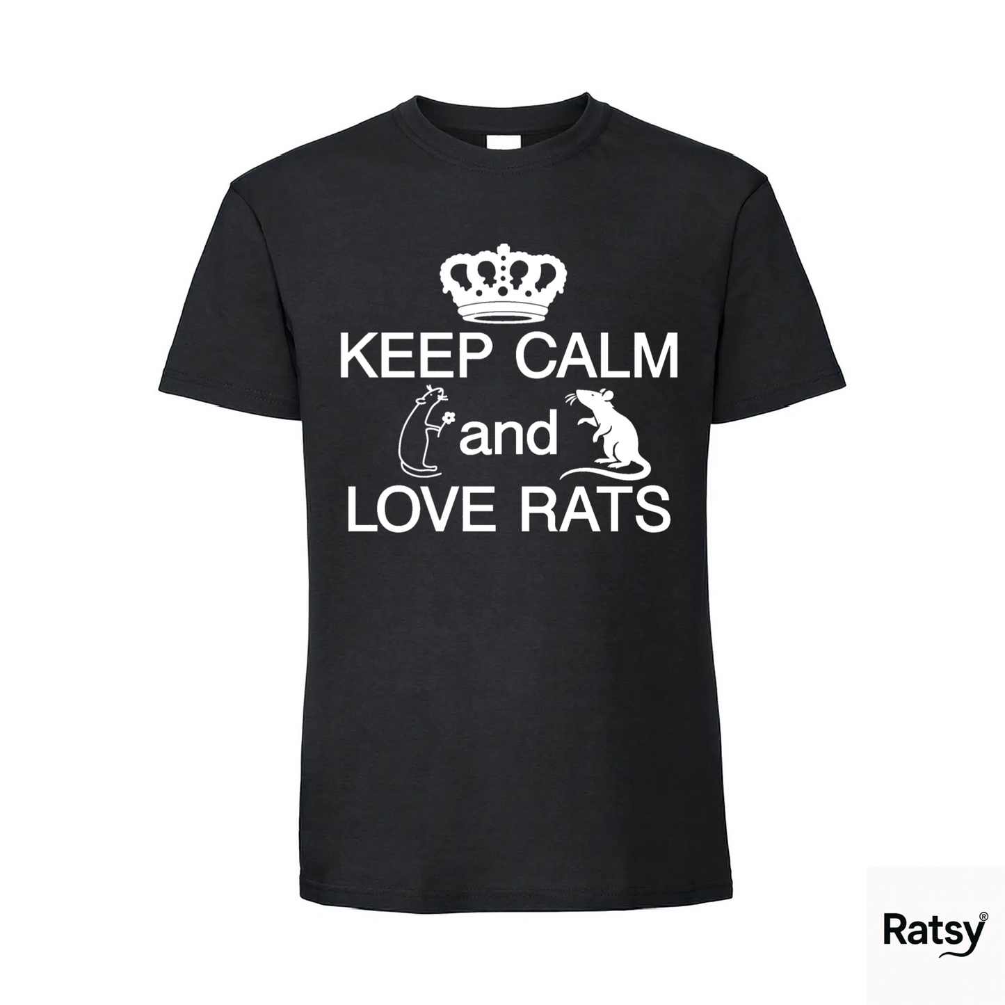 Keep Calm and Love Rats T-Shirt (Carry on parody)
