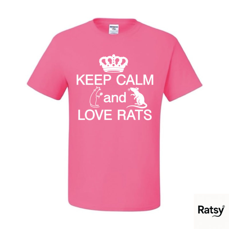 Keep Calm and Love Rats T-Shirt (Carry on parody)