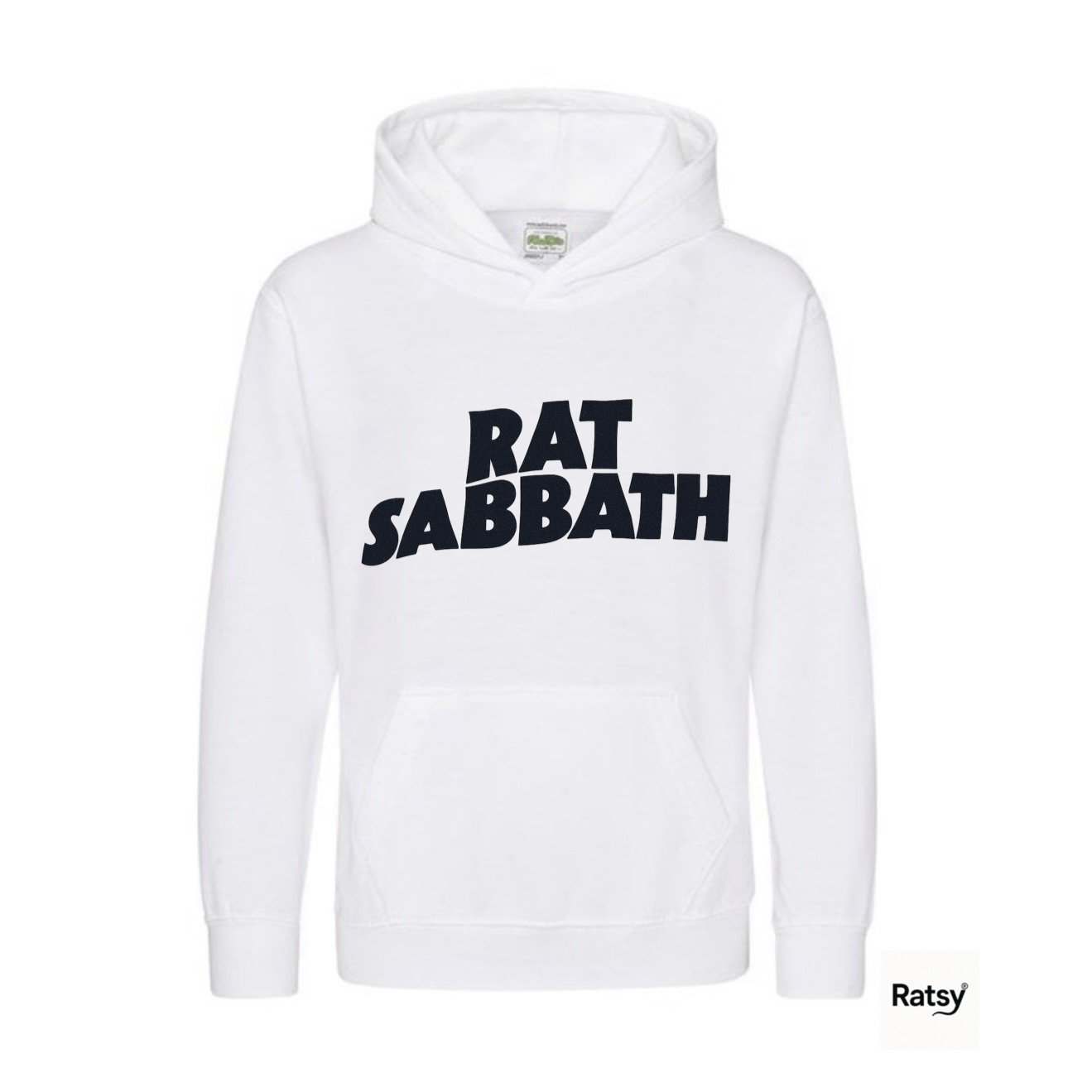 Rat Sabbath Metal Band Hoody Hoodie (Black Sabbath Ozzy Parody)