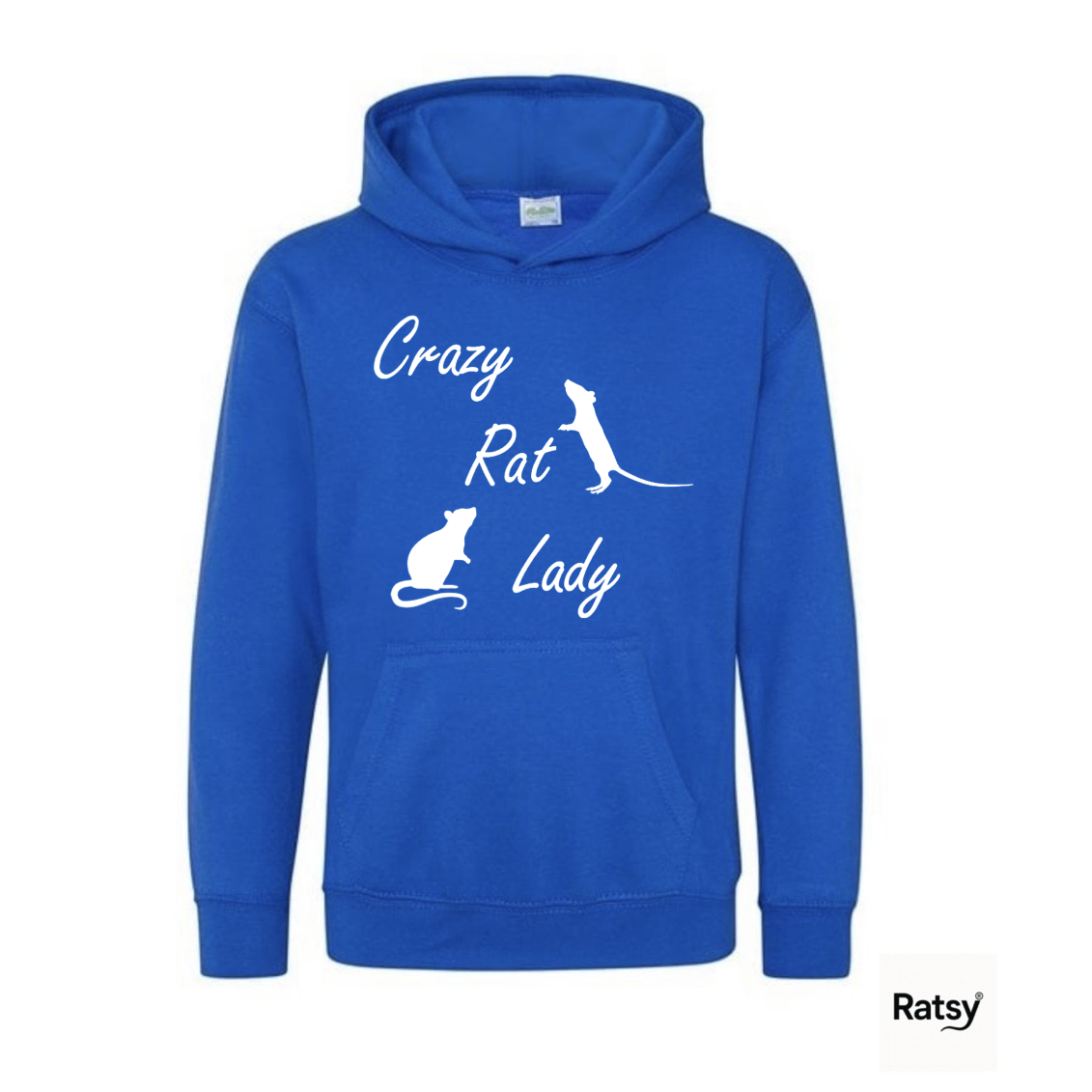 Crazy Rat Lady Hoody Hoodie Funny Print (not Cat)
