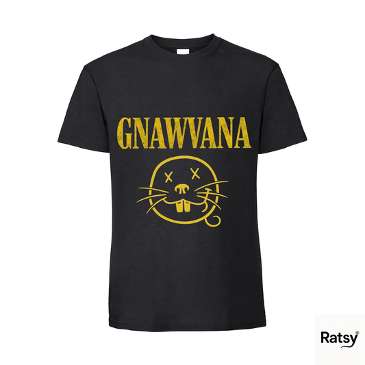 Gnawvana Smiley Band T-Shirt (Nirvana Parody) Emoji