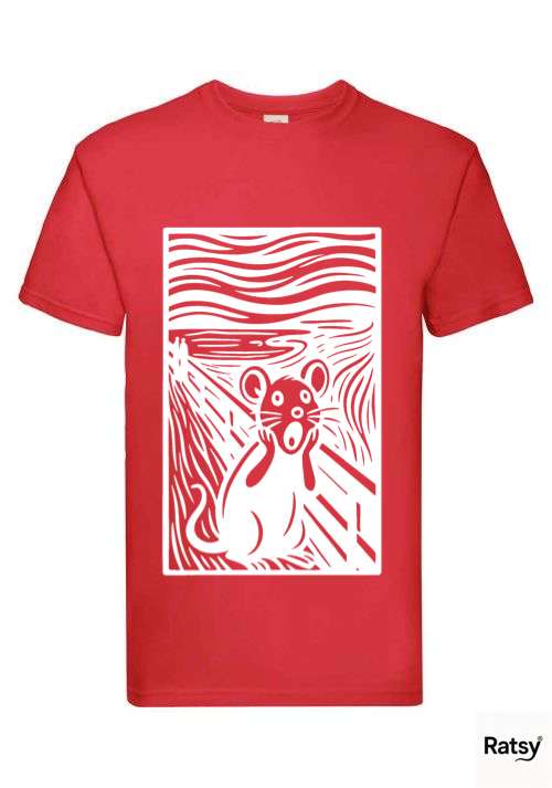 The Squeak T-Shirt (Munch Scream Parody) Art