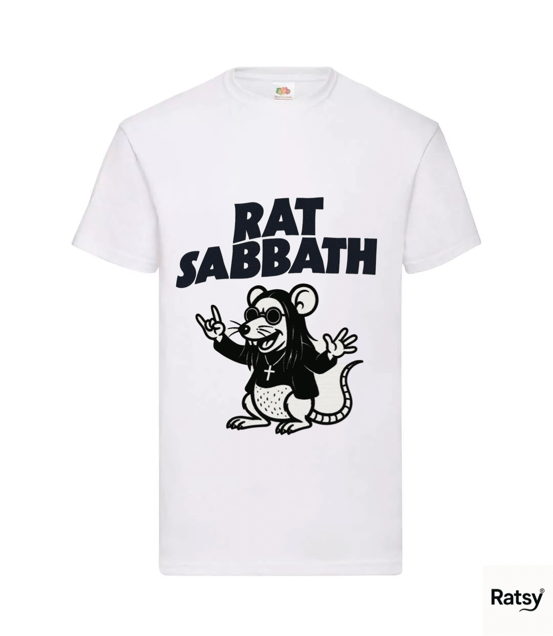Rat Sabbath Alt Metal Band T-Shirt (Black Sabbath Ozzy Parody)