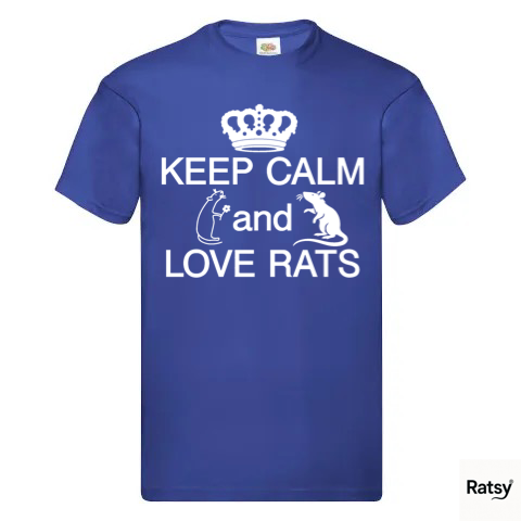 Keep Calm and Love Rats T-Shirt (Carry on parody)