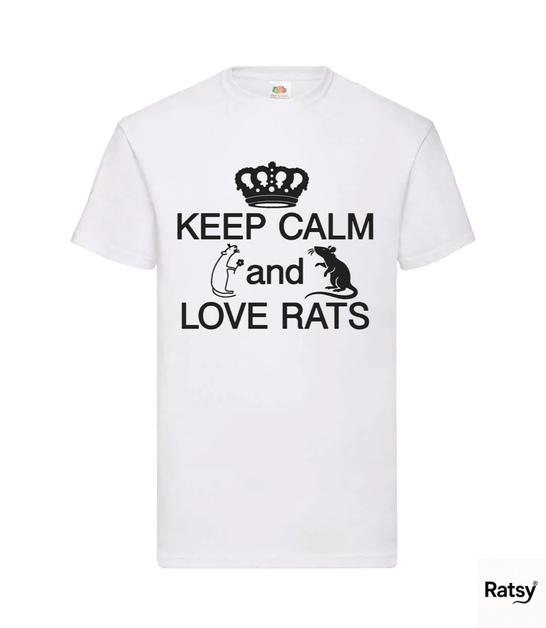 Keep Calm and Love Rats T-Shirt (Carry on parody)