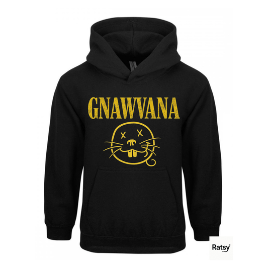 Gnawvana Smiley Band Hoody Hoodie (Nirvana Parody) Emoji