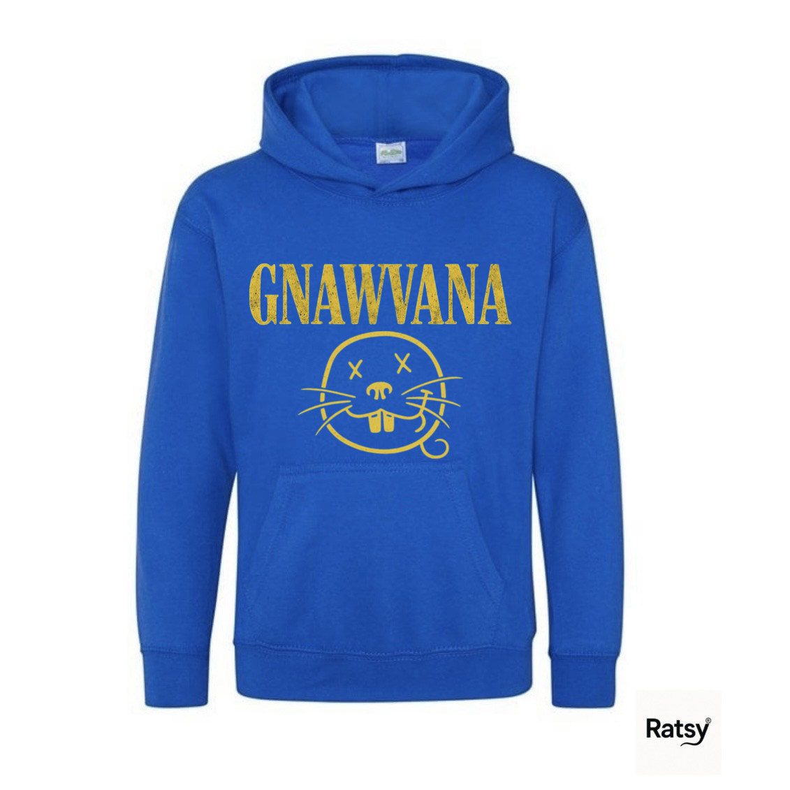 Gnawvana Smiley Band Hoody Hoodie (Nirvana Parody) Emoji