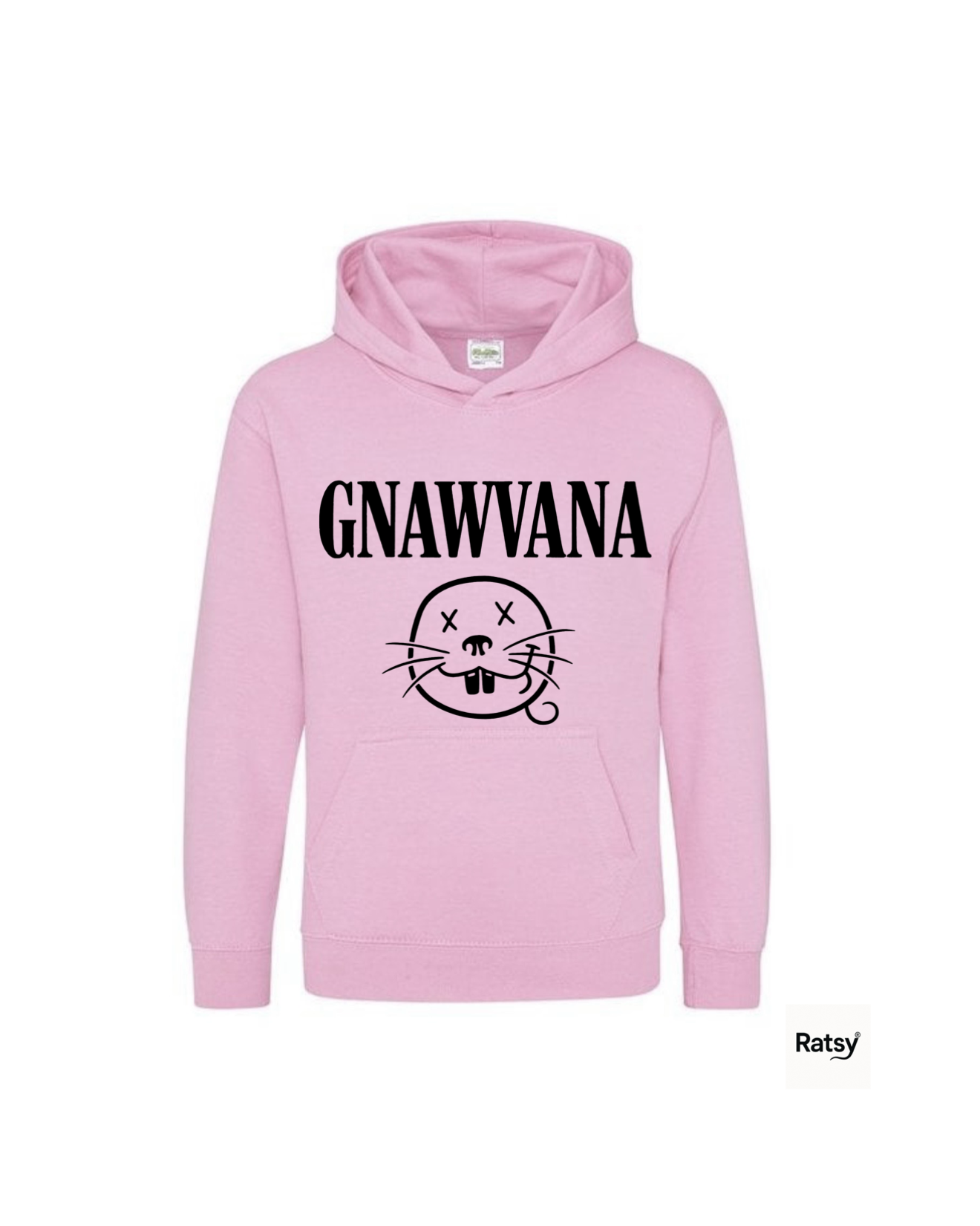 Gnawvana Smiley Band Hoody Hoodie (Nirvana Parody) Emoji
