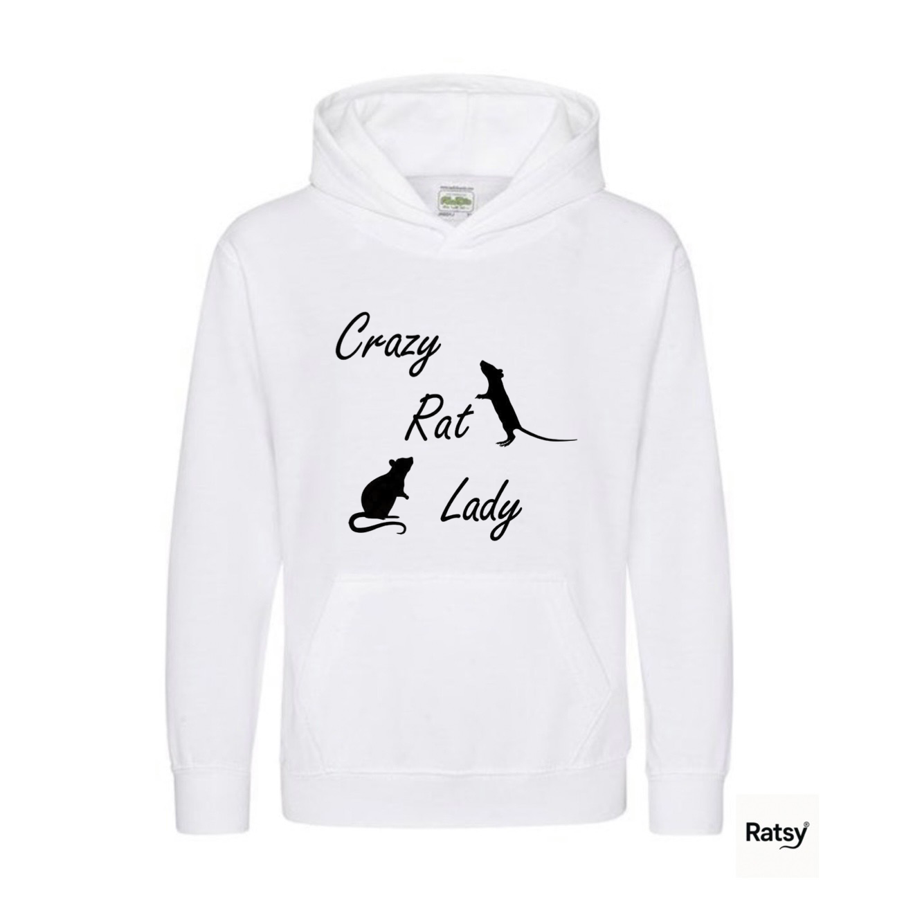 Crazy Rat Lady Hoody Hoodie Funny Print (not Cat)