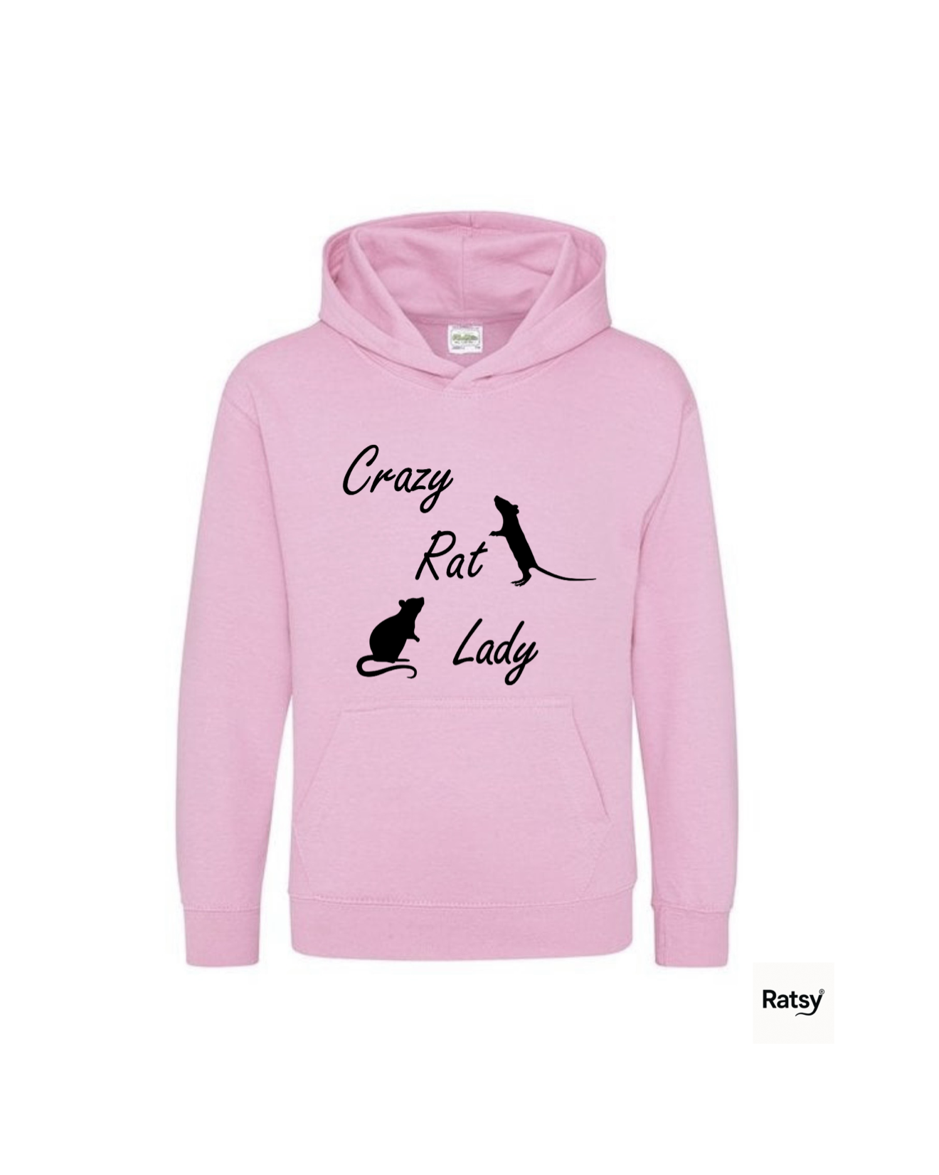 Crazy Rat Lady Hoody Hoodie Funny Print (not Cat)